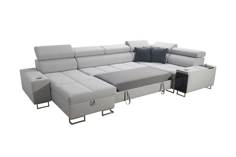 FIORANO 4-sits Hörnbäddsoffa Vänster Svart - Möbler - Vardagsrum - Bäddsoffor - Hörnbäddsoffa