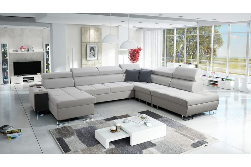 FIORANO Bäddsoffa m. Divan och Schäslong - Möbler - Vardagsrum - Bäddsoffor - U bäddsoffa
