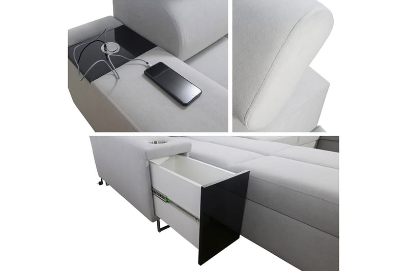 FIORANO Bäddsoffa m. Divan och Schäslong - Möbler - Vardagsrum - Bäddsoffor - U bäddsoffa
