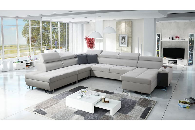 FIORANO Bäddsoffa m. Divan och Schäslong - Möbler - Vardagsrum - Bäddsoffor - U bäddsoffa