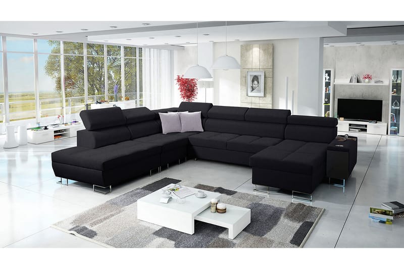 FIORANO Bäddsoffa m. Divan och Schäslong - Möbler - Vardagsrum - Bäddsoffor - U bäddsoffa