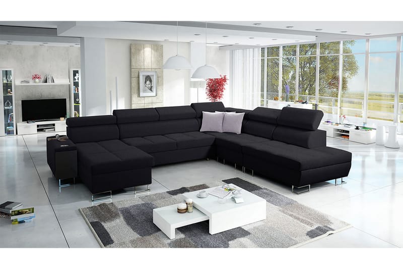 FIORANO Bäddsoffa m. Divan och Schäslong - Möbler - Vardagsrum - Bäddsoffor - U bäddsoffa