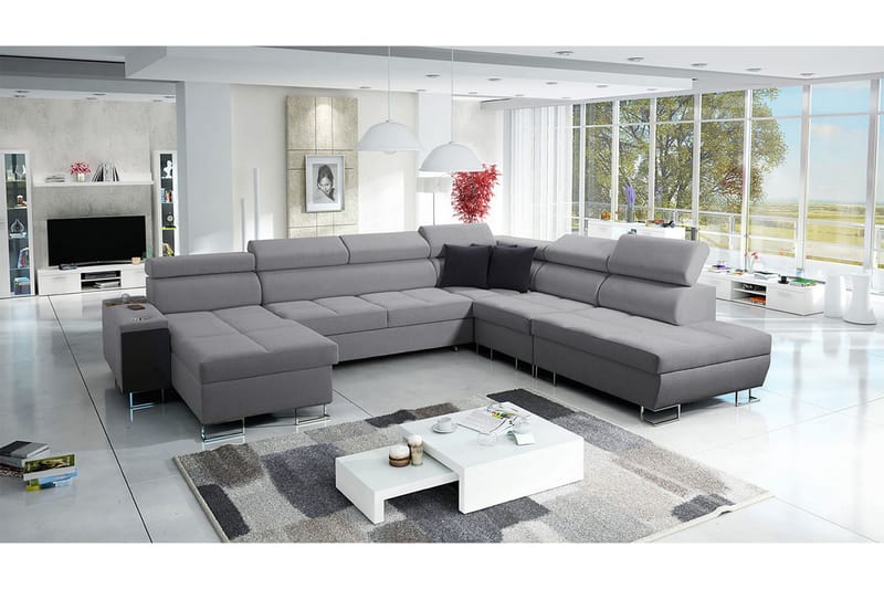 FIORANO Bäddsoffa m. Divan och Schäslong - Möbler - Vardagsrum - Bäddsoffor - U bäddsoffa