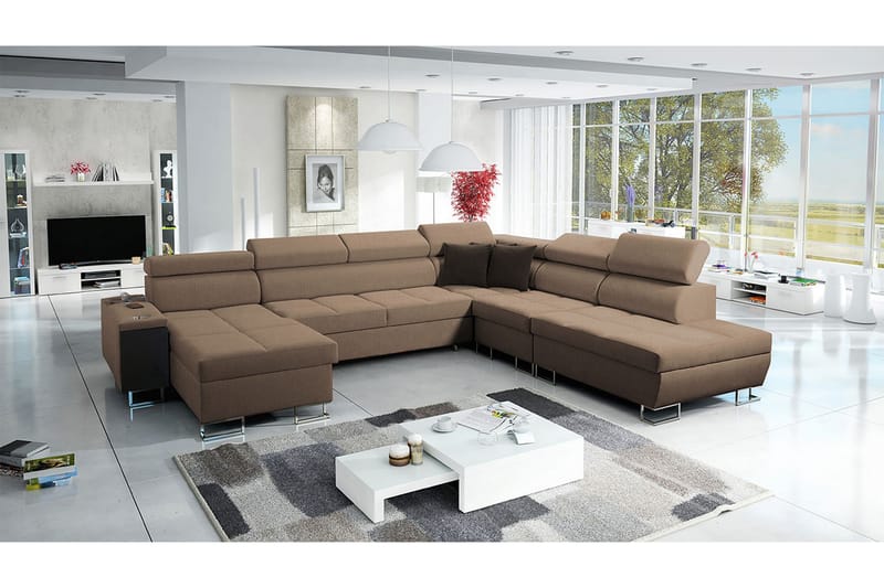 FIORANO Bäddsoffa m. Divan och Schäslong - Möbler - Vardagsrum - Bäddsoffor - U bäddsoffa