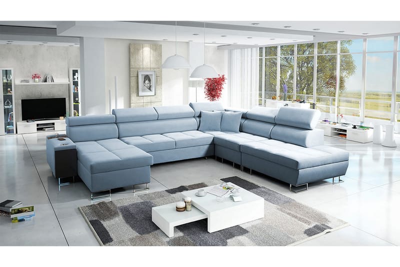 FIORANO Bäddsoffa m. Divan och Schäslong - Möbler - Vardagsrum - Bäddsoffor - U bäddsoffa