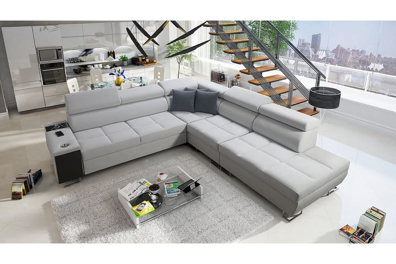FIORANO Bäddsoffa m. Schäslong L-formad - Möbler - Vardagsrum - Bäddsoffor - Hörnbäddsoffa