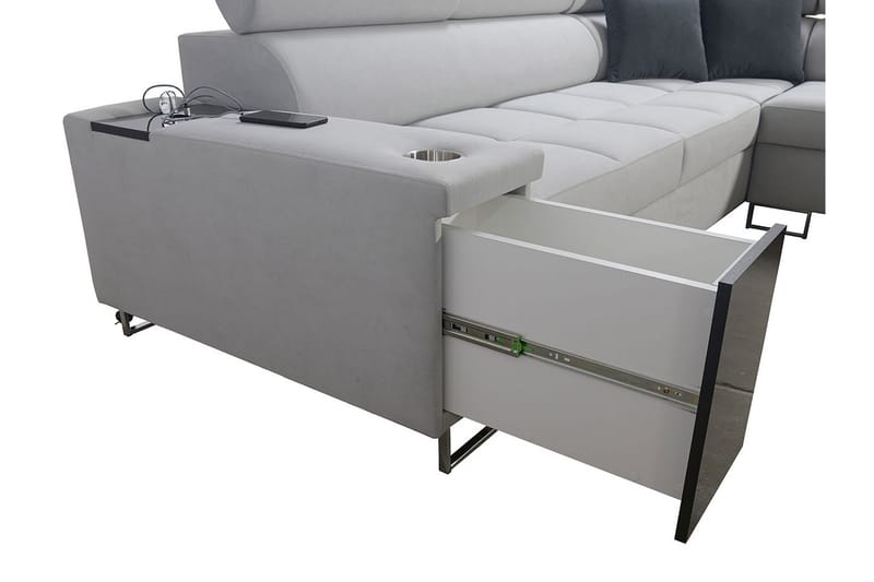 FIORANO Bäddsoffa m. Schäslong L-formad - Möbler - Vardagsrum - Bäddsoffor - Hörnbäddsoffa
