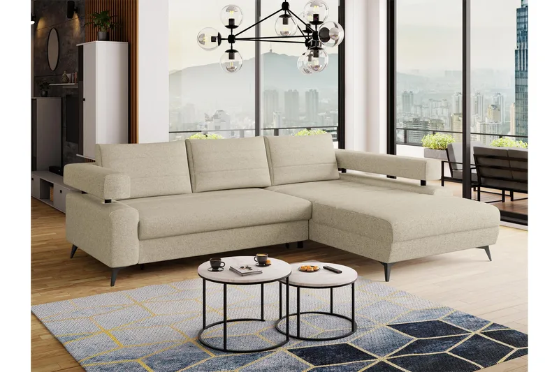 Fito Bäddsoffa med Divan 3-sits - Beige - Möbler - Vardagsrum - Bäddsoffor