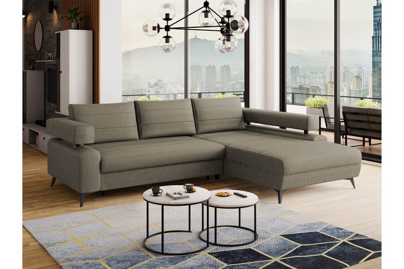 Fito Bäddsoffa med Divan 3-sits - Grå - Möbler - Vardagsrum - Bäddsoffor