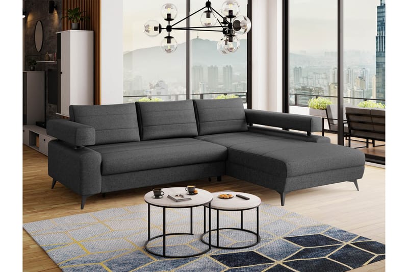 Fito Bäddsoffa med Divan 3-sits - Grå - Möbler - Vardagsrum - Bäddsoffor