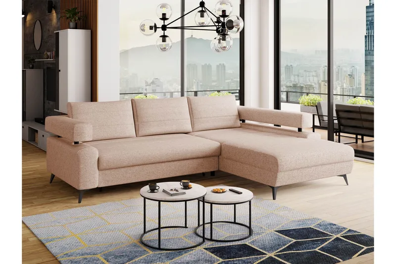 Fito Bäddsoffa med Divan 3-sits - Rosa - Möbler - Vardagsrum - Bäddsoffor