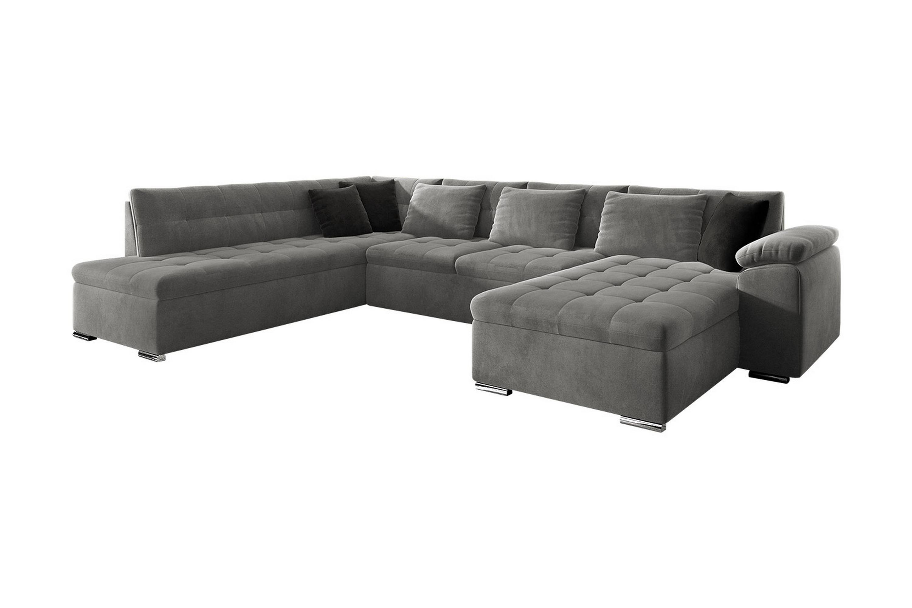 flatebyn 6-sits bäddsoffa - grå