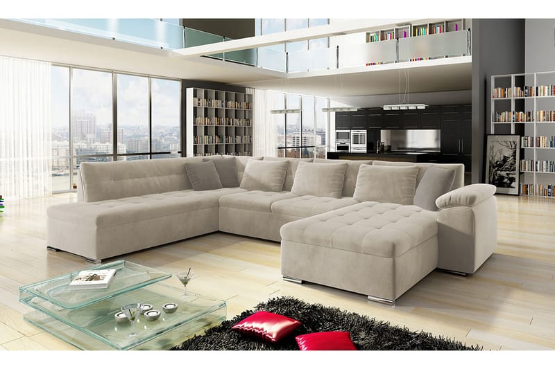 FLATEBYN 8-sits Bäddsoffa Höger - Beige - Möbler - Vardagsrum - Bäddsoffor - U bäddsoffa