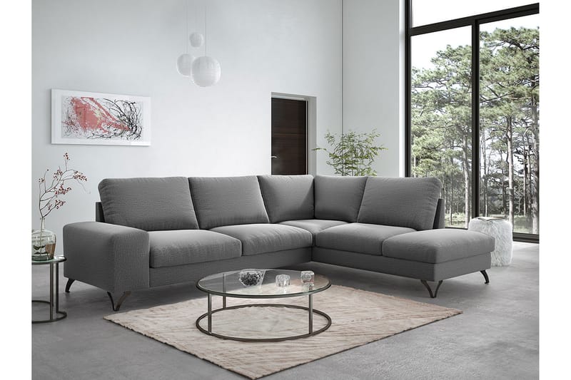 FLAVIO 4-sits Bäddsoffa Vänster - Grå - Möbler - Vardagsrum - Bäddsoffor - Hörnbäddsoffa