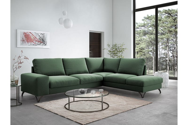 FLAVIO Bäddsoffa Höger - Grön - Möbler - Vardagsrum - Bäddsoffor - Hörnbäddsoffa