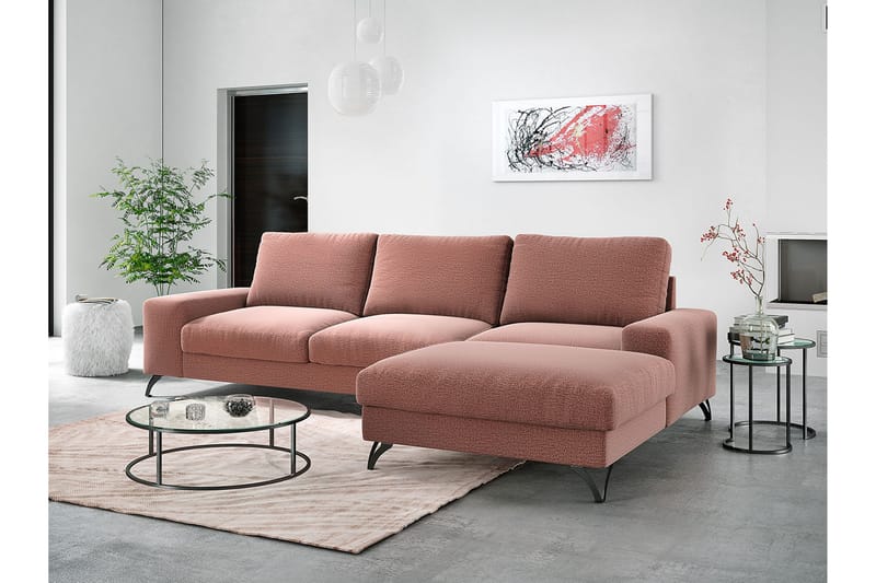FLAVIO Divanbäddsoffa 292x141x91 cm - Rosa - Möbler - Vardagsrum - Bäddsoffor