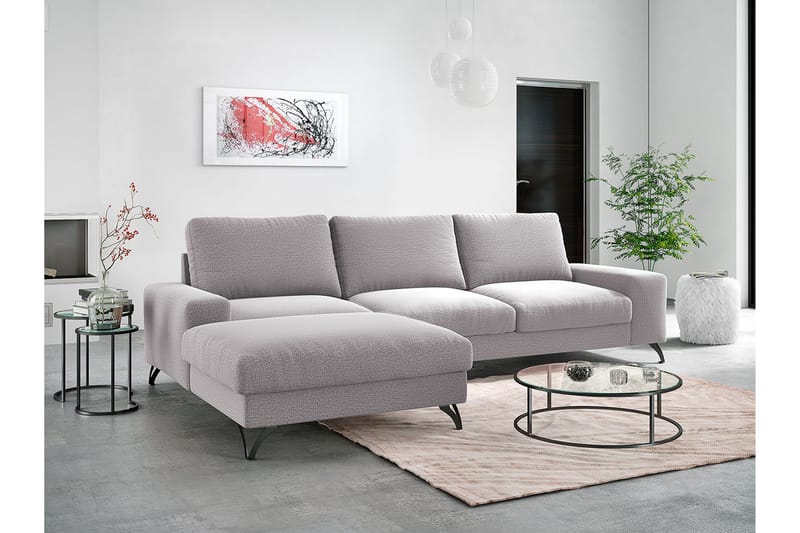 FLAVIO Divanbäddsoffa 300x94x91 cm - Grå - Möbler - Vardagsrum - Bäddsoffor