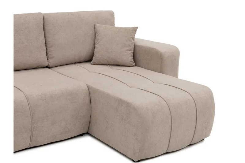 Flo Bäddsoffa Dubbeldivan 4-sits - Grå - Möbler - Vardagsrum - Bäddsoffor - U bäddsoffa