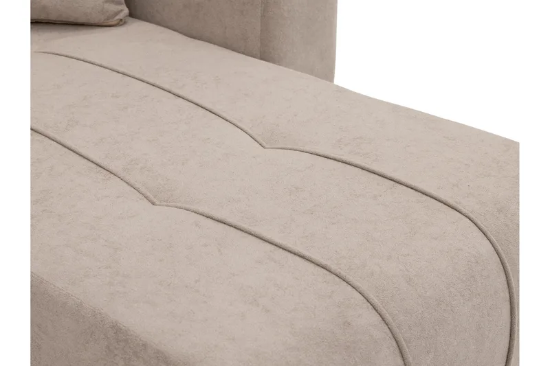 Flo Bäddsoffa Dubbeldivan 4-sits i Plysch - Beige - Möbler - Vardagsrum - Bäddsoffor - U bäddsoffa