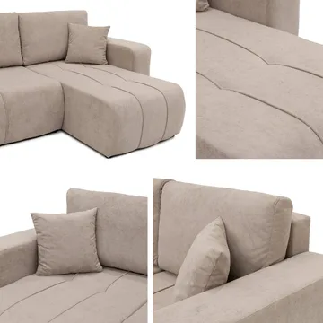 Flo Bäddsoffa Dubbeldivan 4-sits - Ljusgrå - Möbler - Vardagsrum - Bäddsoffor - U bäddsoffa
