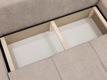 Flo Bäddsoffa Dubbeldivan 4-sits - Vit - Möbler - Vardagsrum - Bäddsoffor - U bäddsoffa