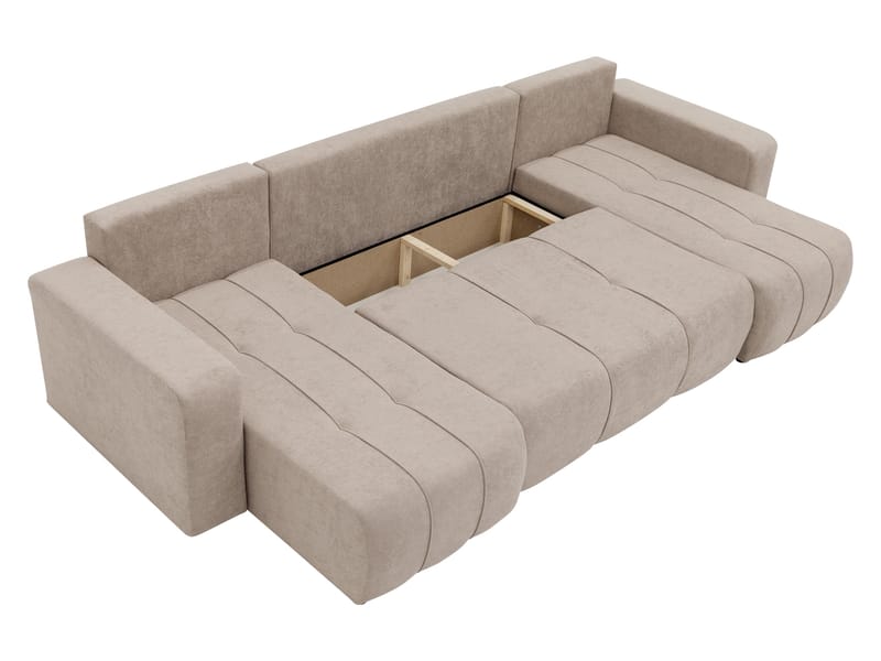 Flo Bäddsoffa Dubbeldivan 4-sits - Vit - Möbler - Vardagsrum - Bäddsoffor - U bäddsoffa