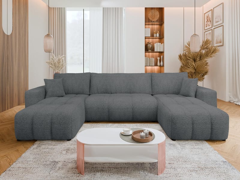 Flo Bäddsoffa Dubbeldivan 4-sits - Vit - Möbler - Vardagsrum - Bäddsoffor - U bäddsoffa