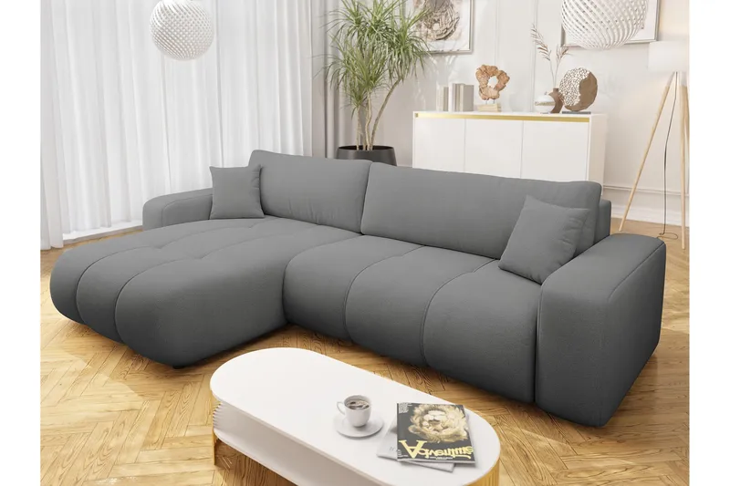 Flo Bäddsoffa med Divan 3-sits - Grå - Möbler - Vardagsrum - Bäddsoffor