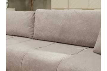 Flo Bäddsoffa med Divan 3-sits i Plysch - Gul - Möbler - Vardagsrum - Bäddsoffor