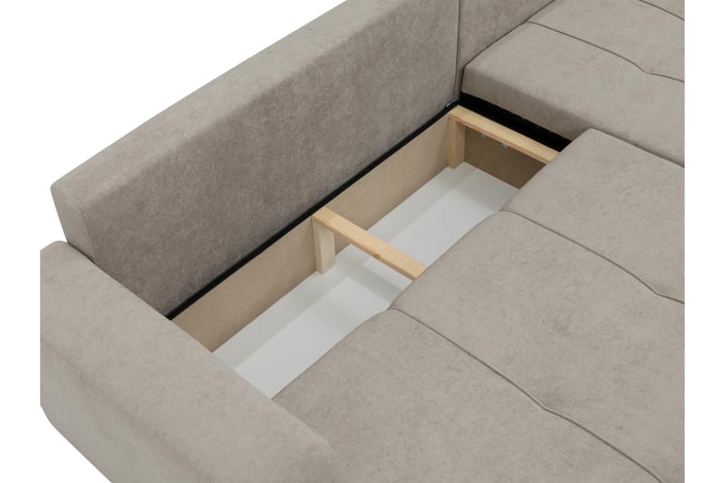 Flo Bäddsoffa med Divan 3-sits i Plysch - Gul - Möbler - Vardagsrum - Bäddsoffor