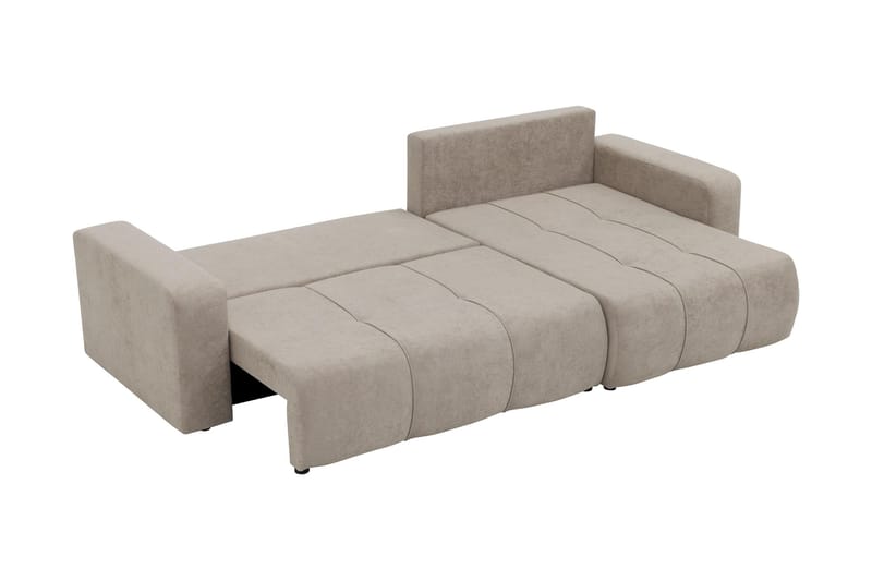 Flo Bäddsoffa med Divan 3-sits i Plysch - Gul - Möbler - Vardagsrum - Bäddsoffor
