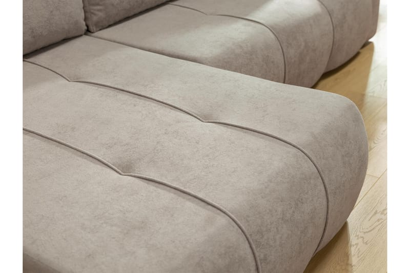 Flo Bäddsoffa med Divan 3-sits i Plysch - Gul - Möbler - Vardagsrum - Bäddsoffor