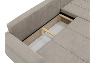 Flo Bäddsoffa med Divan 3-sits i Plysch - Gul - Möbler - Vardagsrum - Bäddsoffor