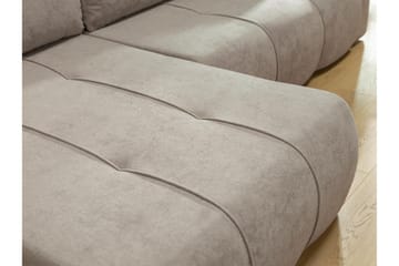 Flo Bäddsoffa med Divan 3-sits i Plysch - Gul - Möbler - Vardagsrum - Bäddsoffor