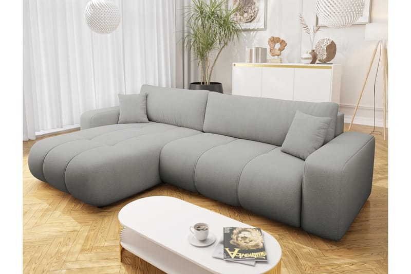 Flo Bäddsoffa med Divan 3-sits - Ljusgrå - Möbler - Vardagsrum - Bäddsoffor