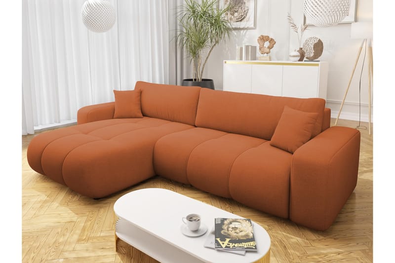 Flo Bäddsoffa med Divan 3-sits - Orange - Möbler - Vardagsrum - Bäddsoffor