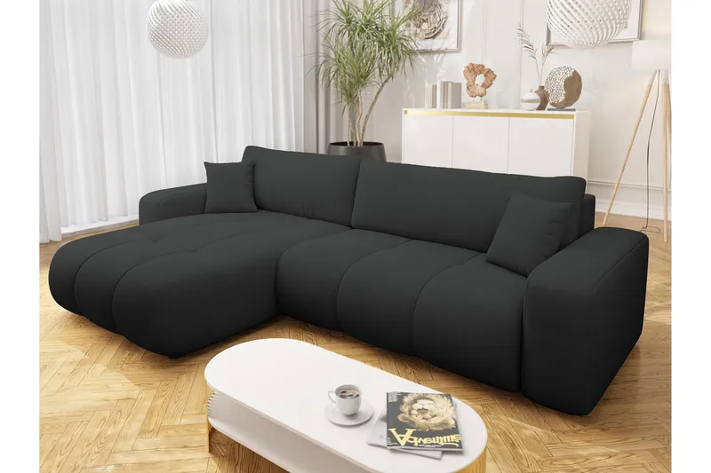 Flo Bäddsoffa med Divan 3-sits - Svart - Möbler - Vardagsrum - Bäddsoffor