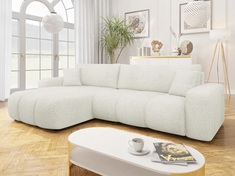 Flo Bäddsoffa med Divan 3-sits - Vit - Möbler - Vardagsrum - Bäddsoffor