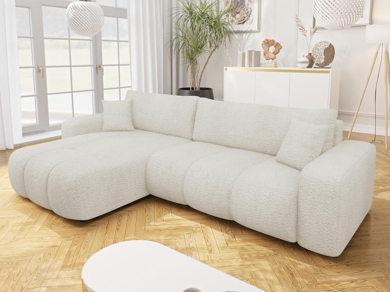 Flo Bäddsoffa med Divan 3-sits - Vit - Möbler - Vardagsrum - Bäddsoffor