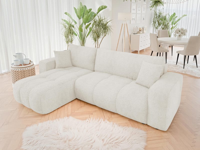 Flo Bäddsoffa med Divan 3-sits - Vit - Möbler - Vardagsrum - Bäddsoffor
