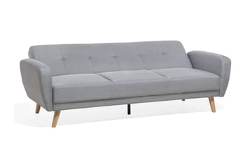 Florli 3-sits Fällbar Rektangulär Längsbäddad Bäddsoffa 104x190 cm i Tyg - Grå - Möbler - Vardagsrum - Bäddsoffor