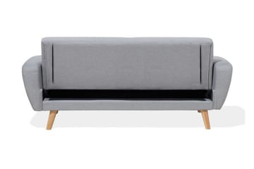 Florli 3-sits Fällbar Rektangulär Längsbäddad Bäddsoffa 104x190 cm i Tyg - Grå - Möbler - Vardagsrum - Bäddsoffor
