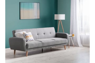 Florli 3-sits Fällbar Rektangulär Längsbäddad Bäddsoffa 104x190 cm i Tyg - Grå - Möbler - Vardagsrum - Bäddsoffor