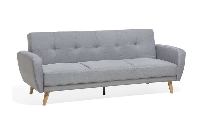 Florli 3-sits Fällbar Rektangulär Längsbäddad Bäddsoffa 104x190 cm i Tyg, Grå