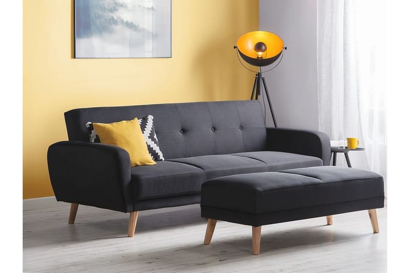Florli Bäddsoffa 214 cm - Svart - Möbler - Vardagsrum - Bäddsoffor