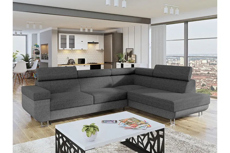 Fonti 3-sits Bäddsoffa - Grå - Möbler - Vardagsrum - Bäddsoffor