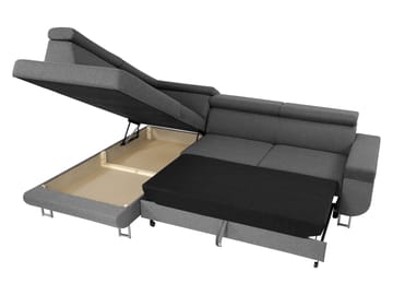 Fonti 3-sits Bäddsoffa med schäslong och förvaring - Möbler - Vardagsrum - Bäddsoffor - Hörnbäddsoffa