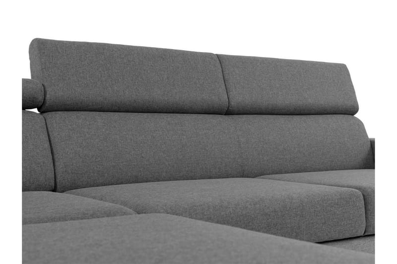 Fonti Bäddsoffa m. Schäslong 3-sits L-formad - Grå - Möbler - Vardagsrum - Bäddsoffor