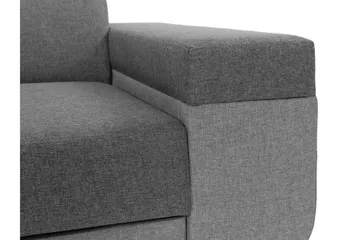 Fonti Bäddsoffa m. Schäslong 3-sits L-formad - Grå - Möbler - Vardagsrum - Bäddsoffor