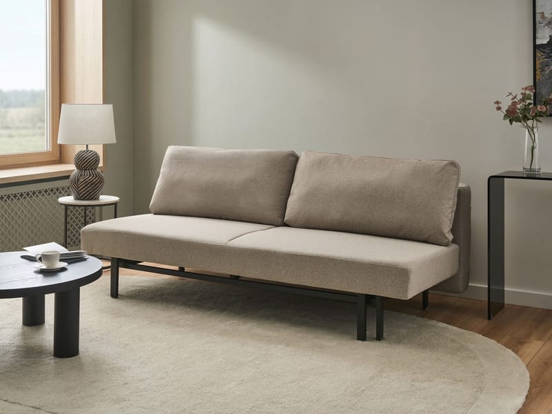 Bäddsoffa Roykka - Beige - Möbler - Vardagsrum - Bäddsoffor - 3-sits bäddsoffa